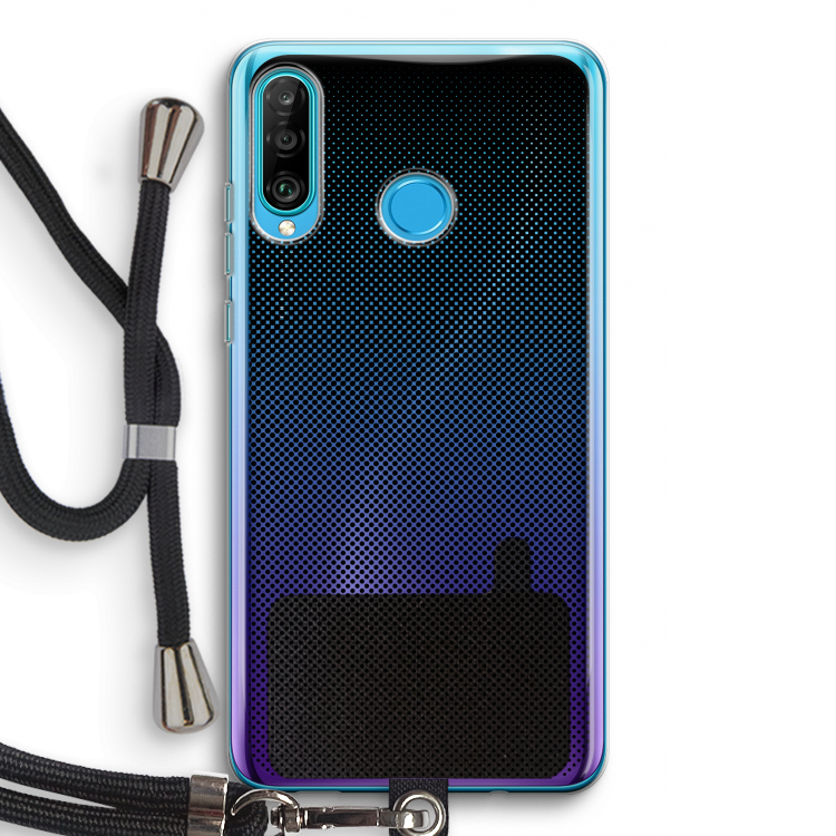 Musketon Halftone: Huawei P30 Lite Transparant Hoesje met koord