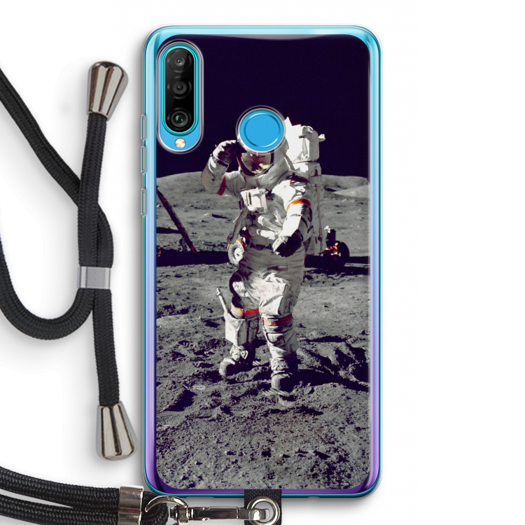 Spaceman: Huawei P30 Lite Transparant Hoesje met koord