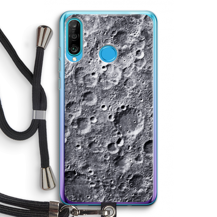 Maanlandschap: Huawei P30 Lite Transparant Hoesje met koord