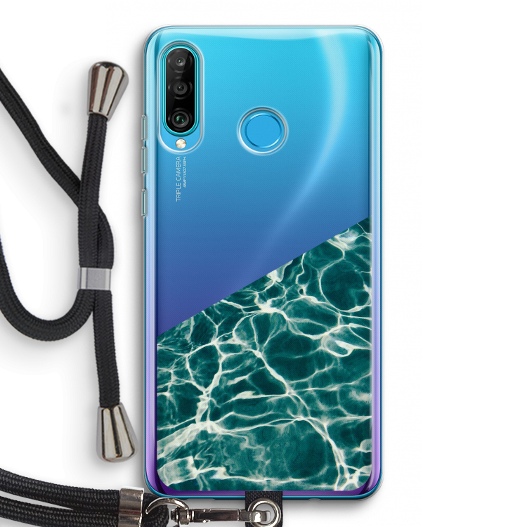 Weerkaatsing water: Huawei P30 Lite Transparant Hoesje met koord