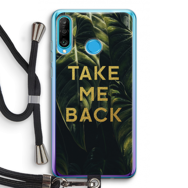 Take me back: Huawei P30 Lite Transparant Hoesje met koord