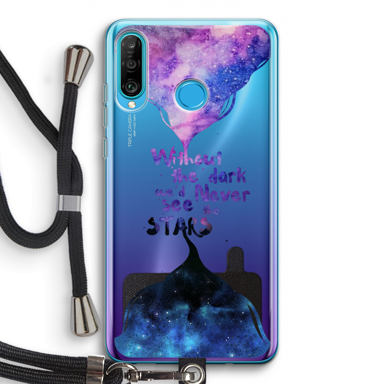 Stars quote: Huawei P30 Lite Transparant Hoesje met koord