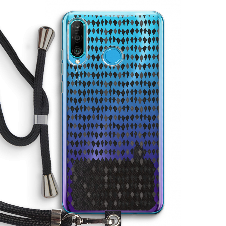 Crazy shapes: Huawei P30 Lite Transparant Hoesje met koord