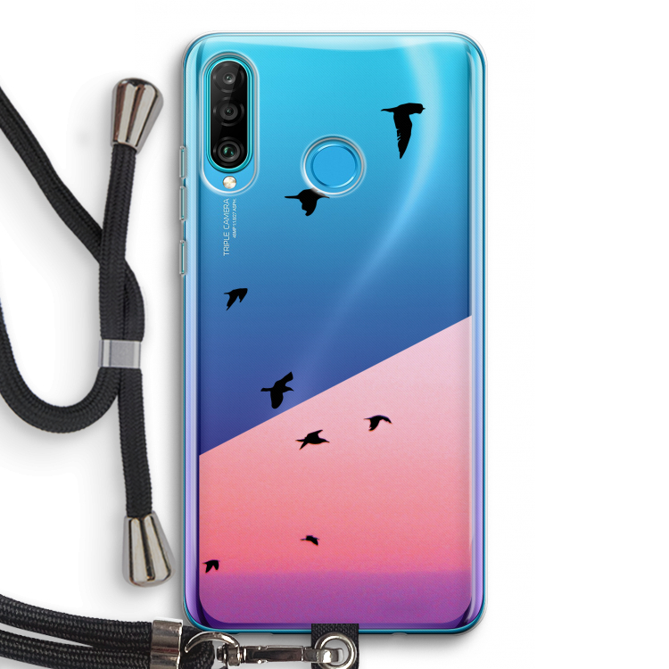 Fly away: Huawei P30 Lite Transparant Hoesje met koord