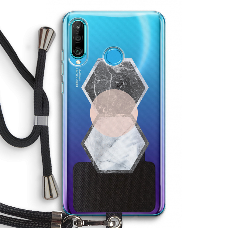 Creatieve toets: Huawei P30 Lite Transparant Hoesje met koord