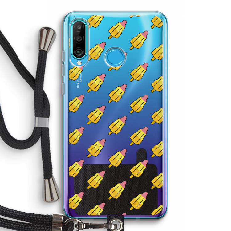 Waterijsjes: Huawei P30 Lite Transparant Hoesje met koord