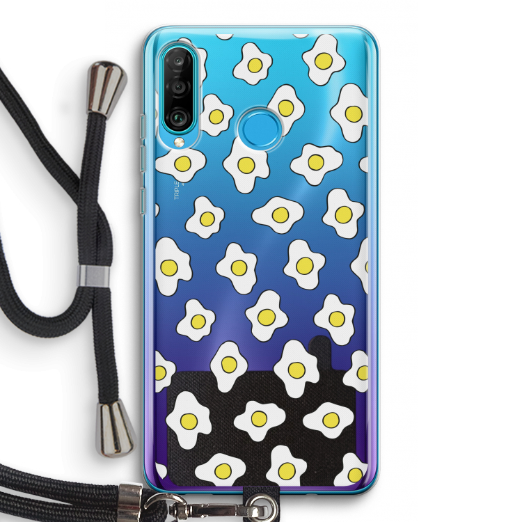 Spiegeleitjes: Huawei P30 Lite Transparant Hoesje met koord