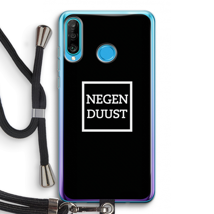 Negenduust black: Huawei P30 Lite Transparant Hoesje met koord