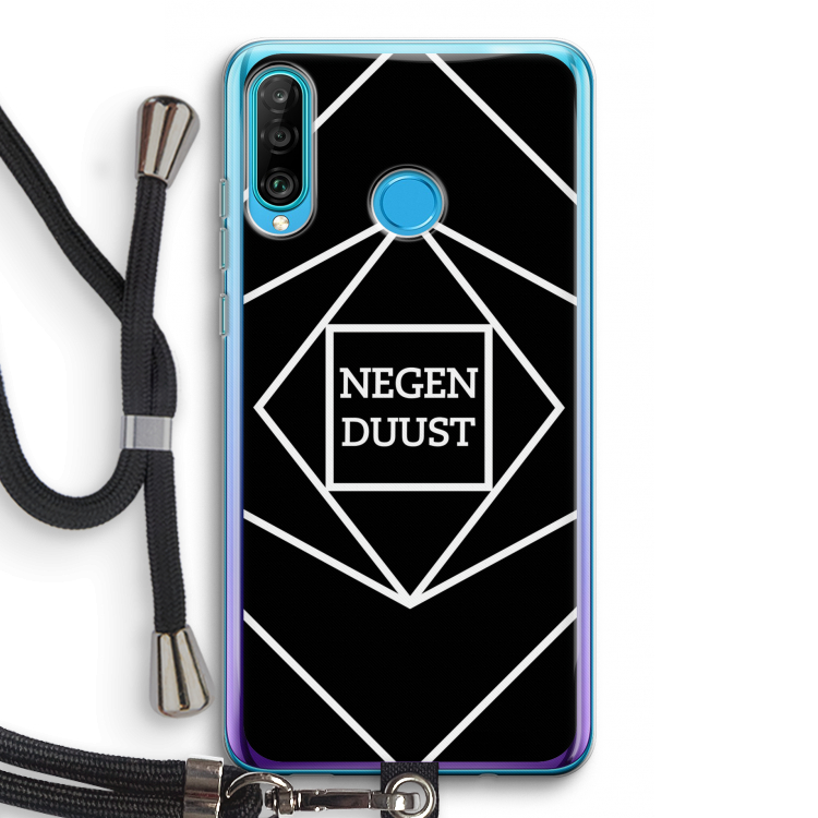 Negenduust geometrisch: Huawei P30 Lite Transparant Hoesje met koord