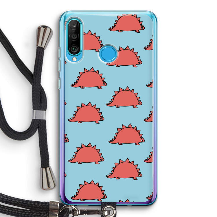 Dinosawrr: Huawei P30 Lite Transparant Hoesje met koord