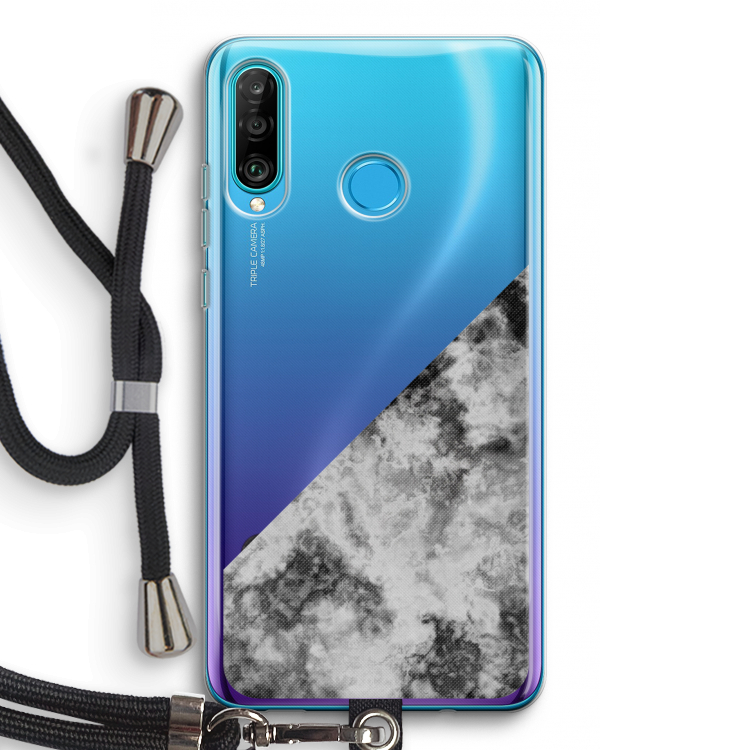 Onweer: Huawei P30 Lite Transparant Hoesje met koord