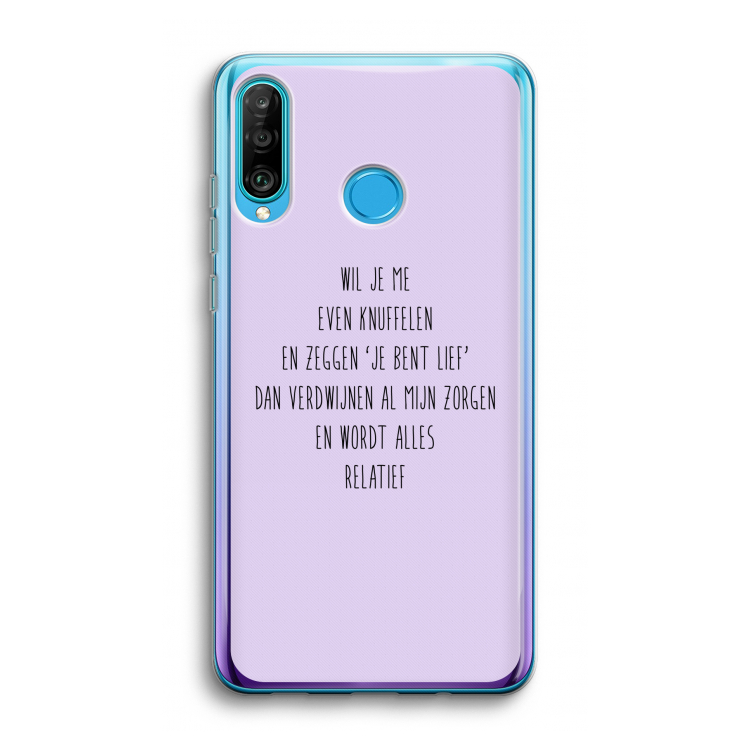Relatief: Huawei P30 Lite Transparant Hoesje