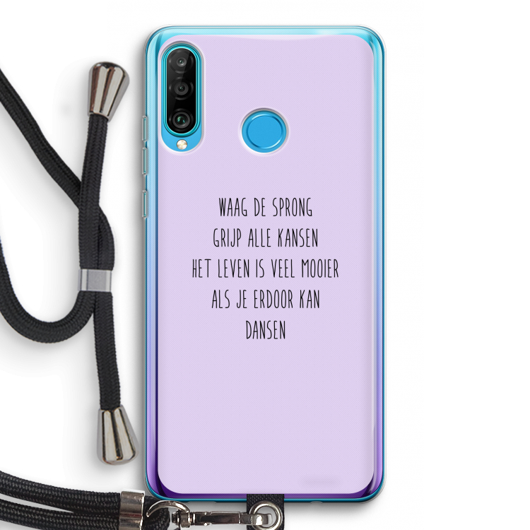Sprong: Huawei P30 Lite Transparant Hoesje met koord