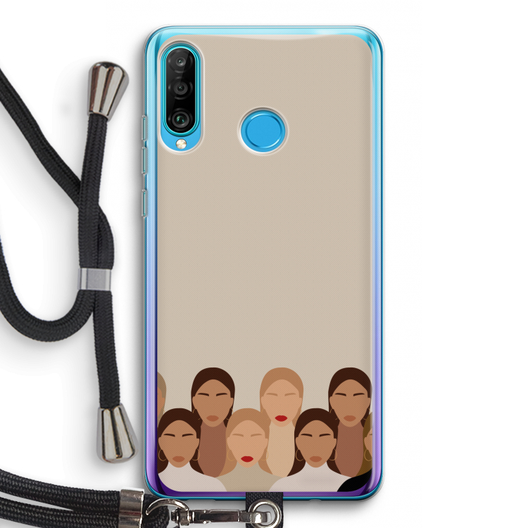 Girls girls girls: Huawei P30 Lite Transparant Hoesje met koord