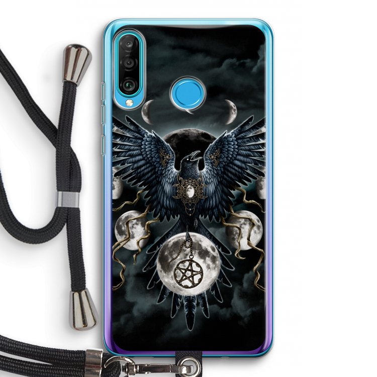 Sinister Wings: Huawei P30 Lite Transparant Hoesje met koord