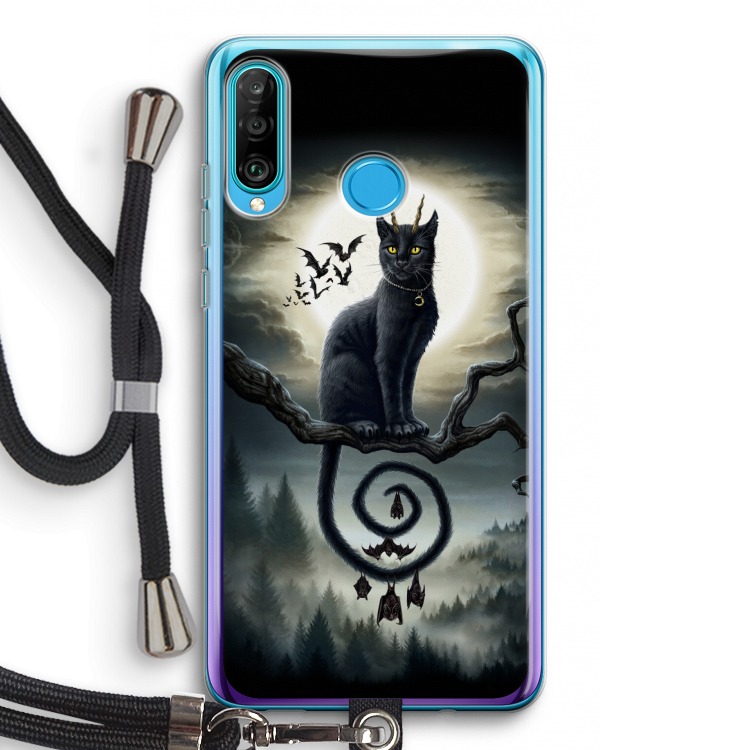 Moonlight Companions: Huawei P30 Lite Transparant Hoesje met koord
