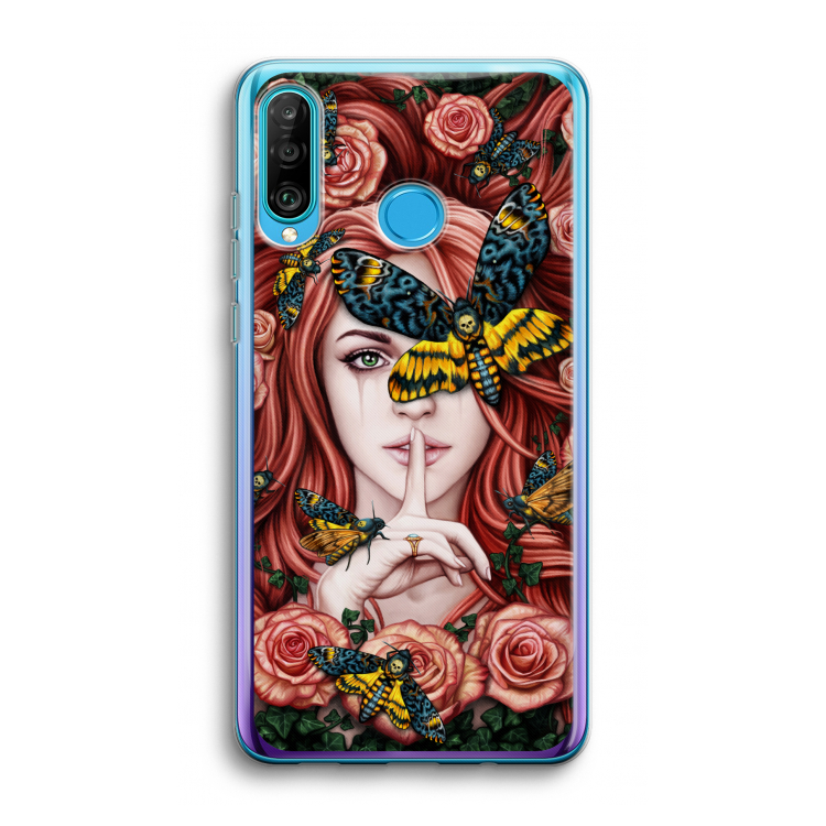 Lady Moth: Huawei P30 Lite Transparant Hoesje