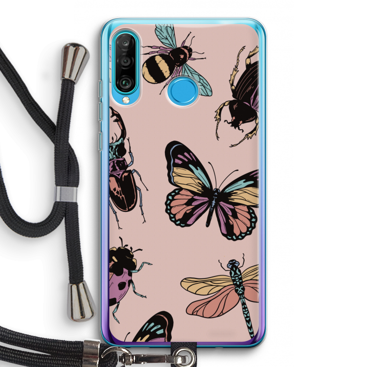 Tiny Bugs: Huawei P30 Lite Transparant Hoesje met koord