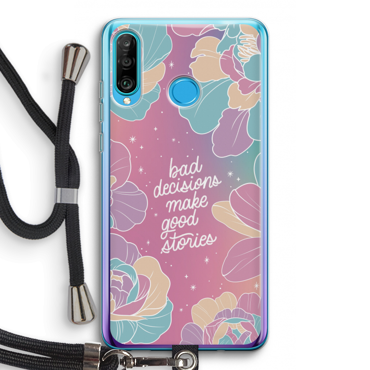Good stories: Huawei P30 Lite Transparant Hoesje met koord