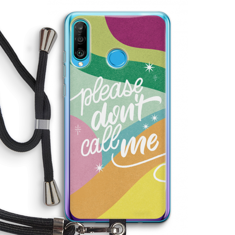 Don't call: Huawei P30 Lite Transparant Hoesje met koord