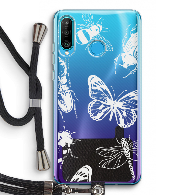 Tiny Bugs: Huawei P30 Lite Transparant Hoesje met koord