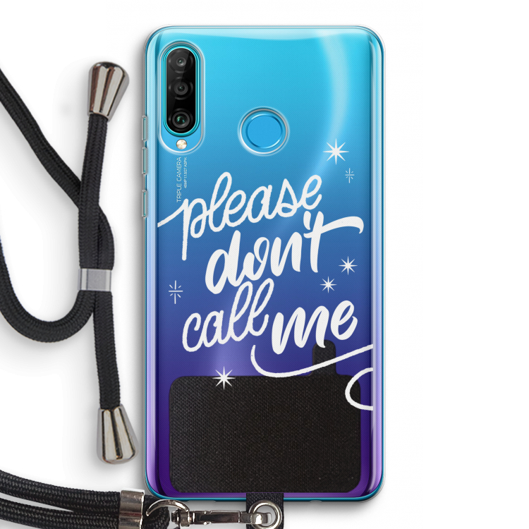 Don't call: Huawei P30 Lite Transparant Hoesje met koord
