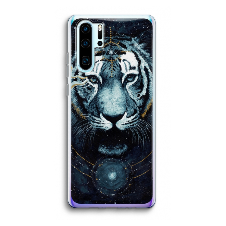 Darkness Tiger: Huawei P30 Pro Transparant Hoesje