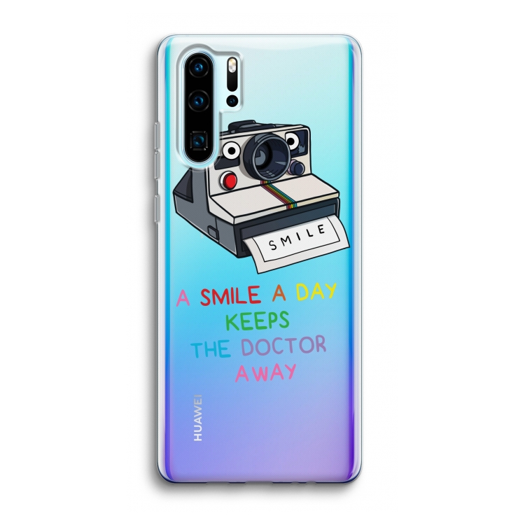 Smile: Huawei P30 Pro Transparant Hoesje
