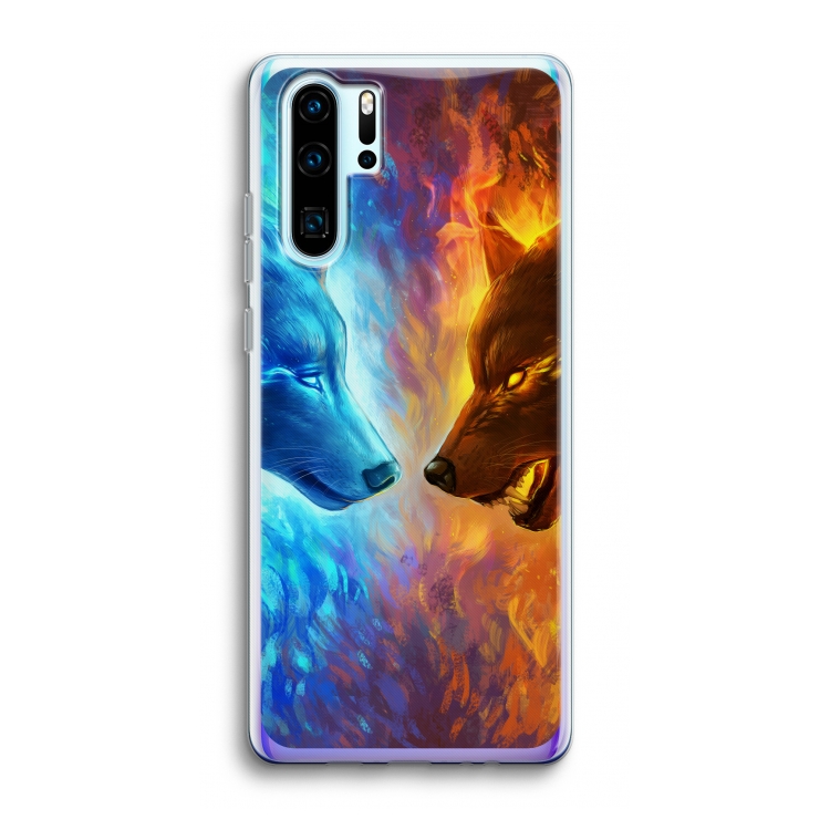 Fire & Ice: Huawei P30 Pro Transparant Hoesje