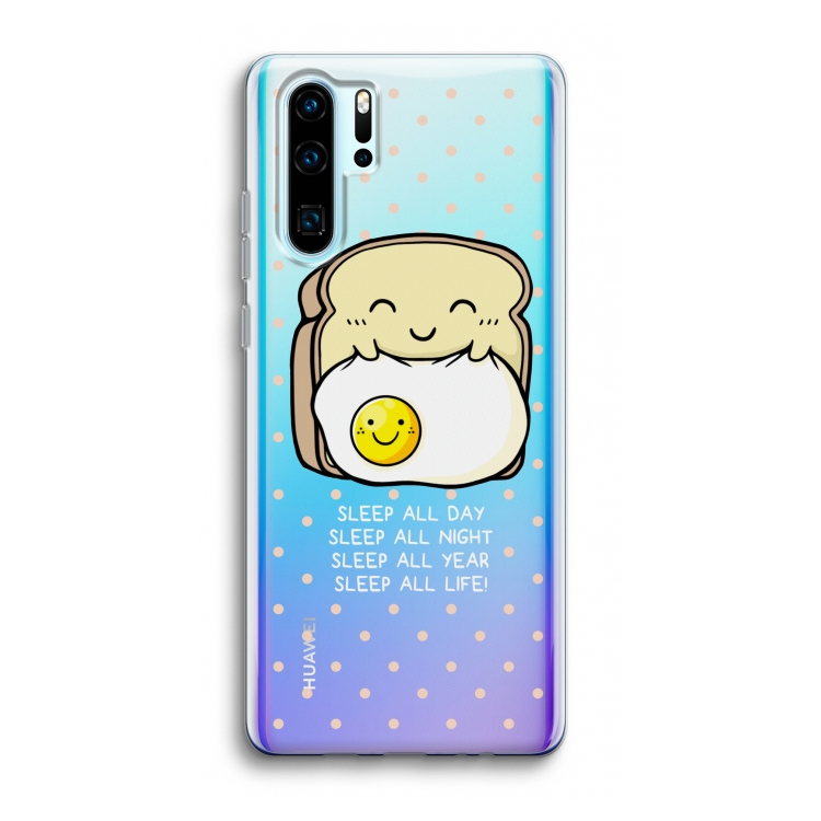 Sleep All Day: Huawei P30 Pro Transparant Hoesje