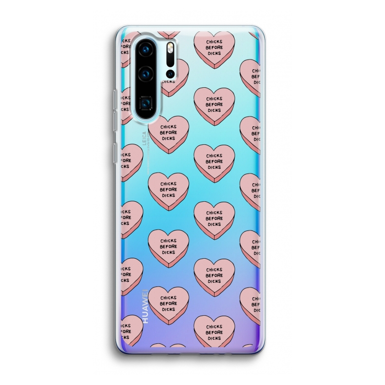 Chicks before dicks: Huawei P30 Pro Transparant Hoesje