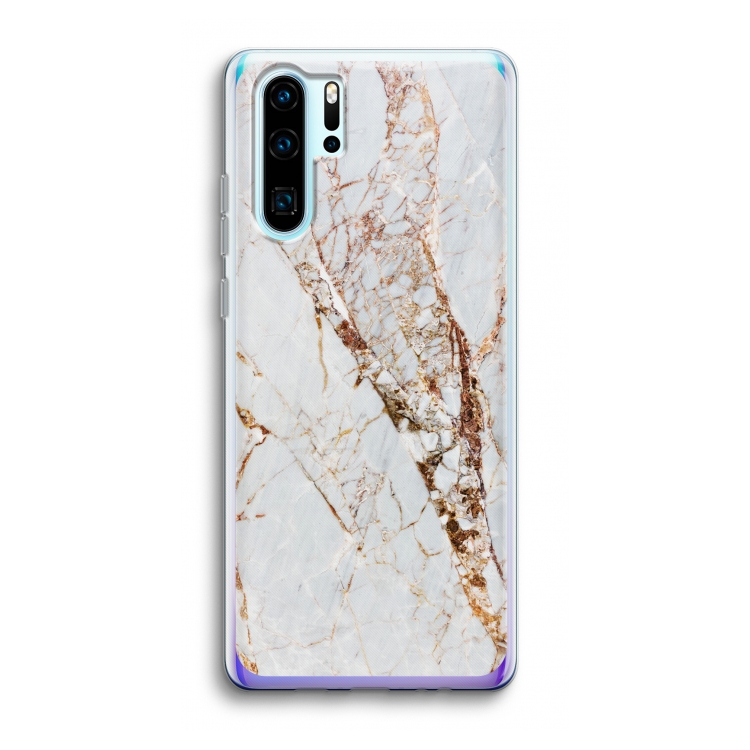 Goud marmer: Huawei P30 Pro Transparant Hoesje
