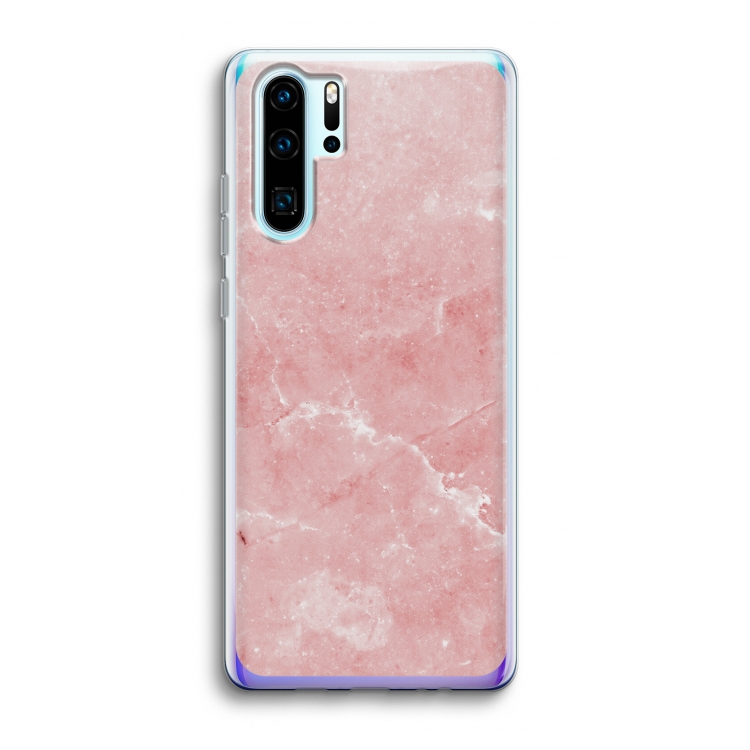 Roze marmer: Huawei P30 Pro Transparant Hoesje