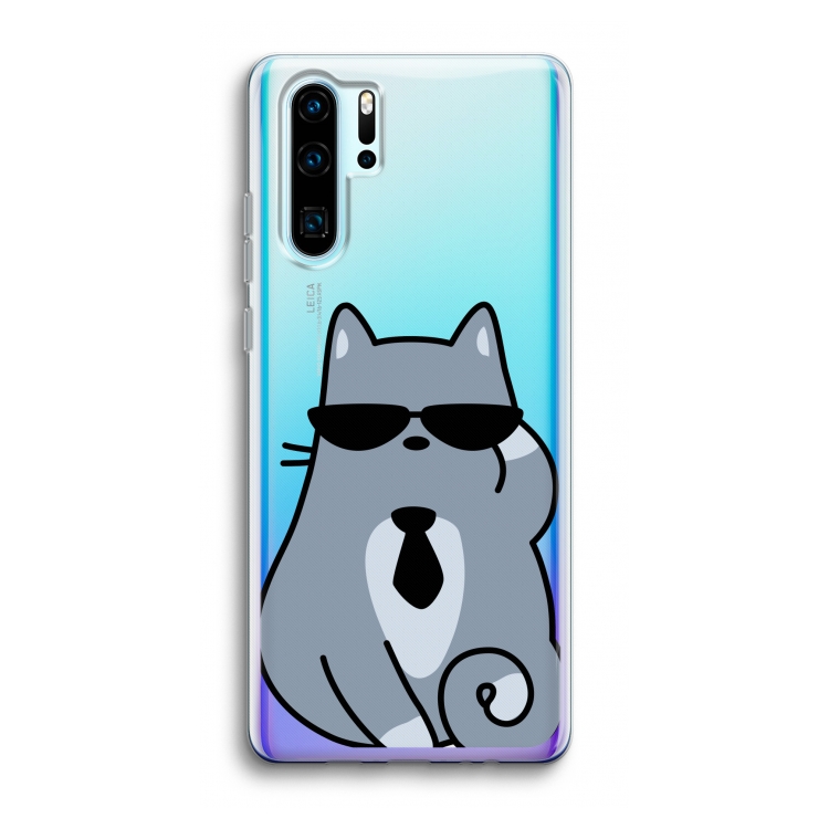 Cool cat: Huawei P30 Pro Transparant Hoesje