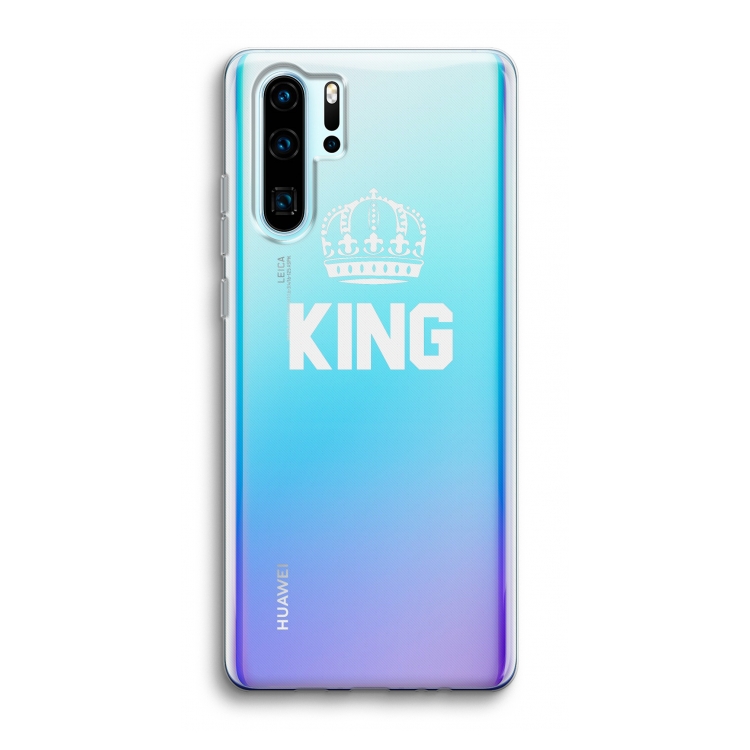 King zwart: Huawei P30 Pro Transparant Hoesje