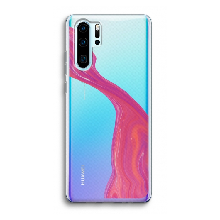 Paarse stroom: Huawei P30 Pro Transparant Hoesje