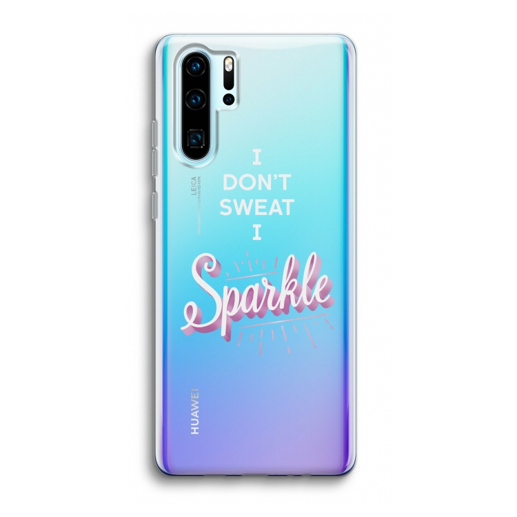 Sparkle quote: Huawei P30 Pro Transparant Hoesje