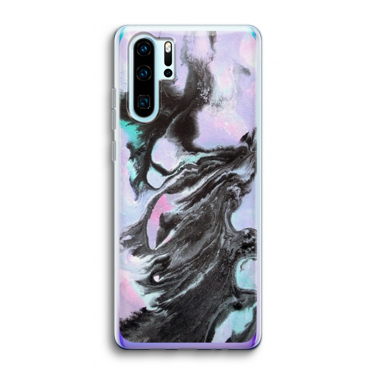 Pastel zwart: Huawei P30 Pro Transparant Hoesje