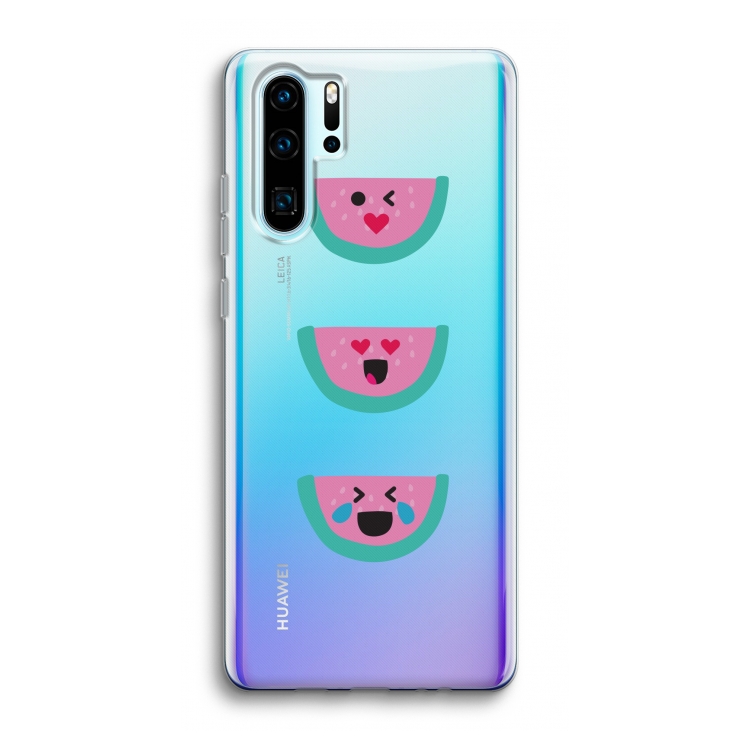 Smiley watermeloen: Huawei P30 Pro Transparant Hoesje