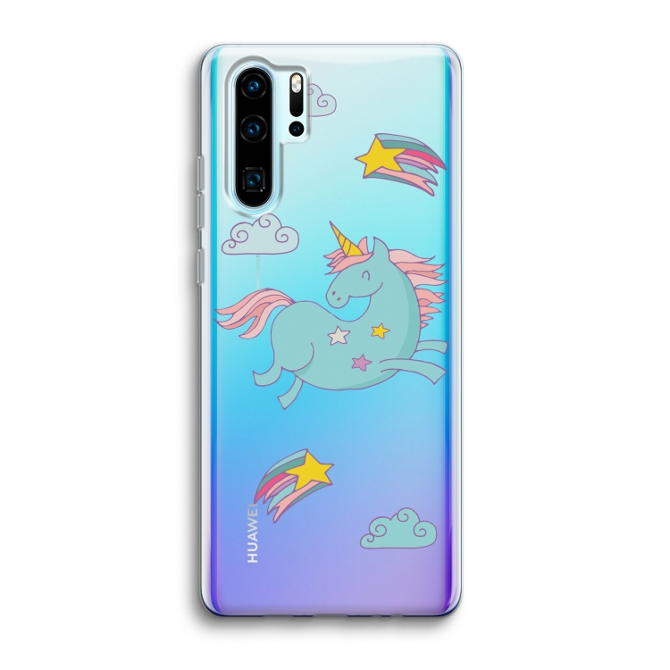 Vliegende eenhoorn: Huawei P30 Pro Transparant Hoesje