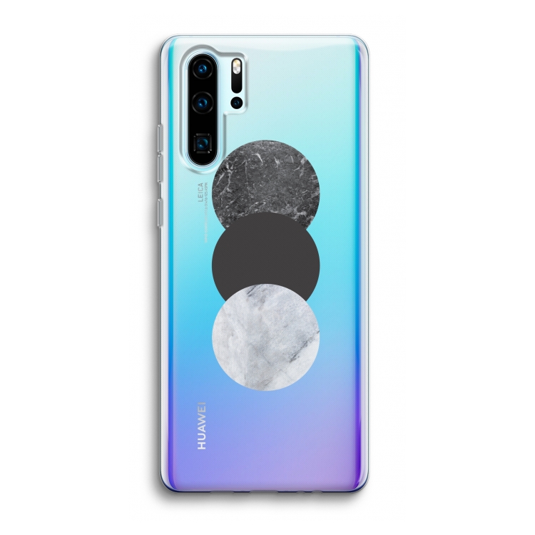Marmeren cirkels: Huawei P30 Pro Transparant Hoesje