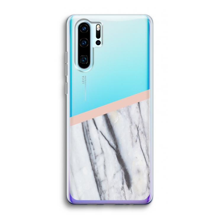 A touch of peach: Huawei P30 Pro Transparant Hoesje