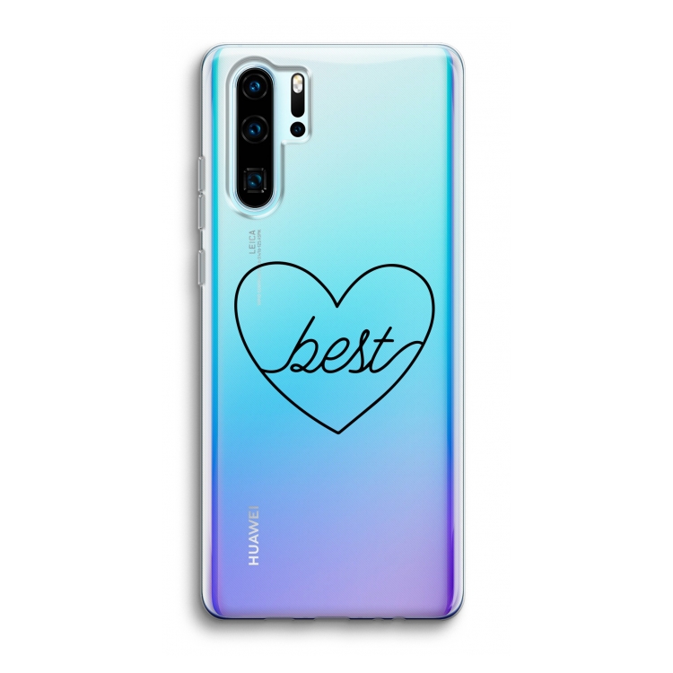Best heart black: Huawei P30 Pro Transparant Hoesje
