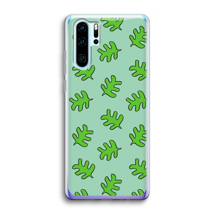 Groene blaadjes: Huawei P30 Pro Transparant Hoesje