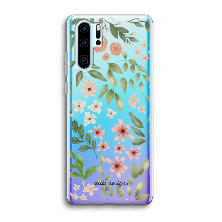 Botanical sweet flower heaven: Huawei P30 Pro Transparant Hoesje