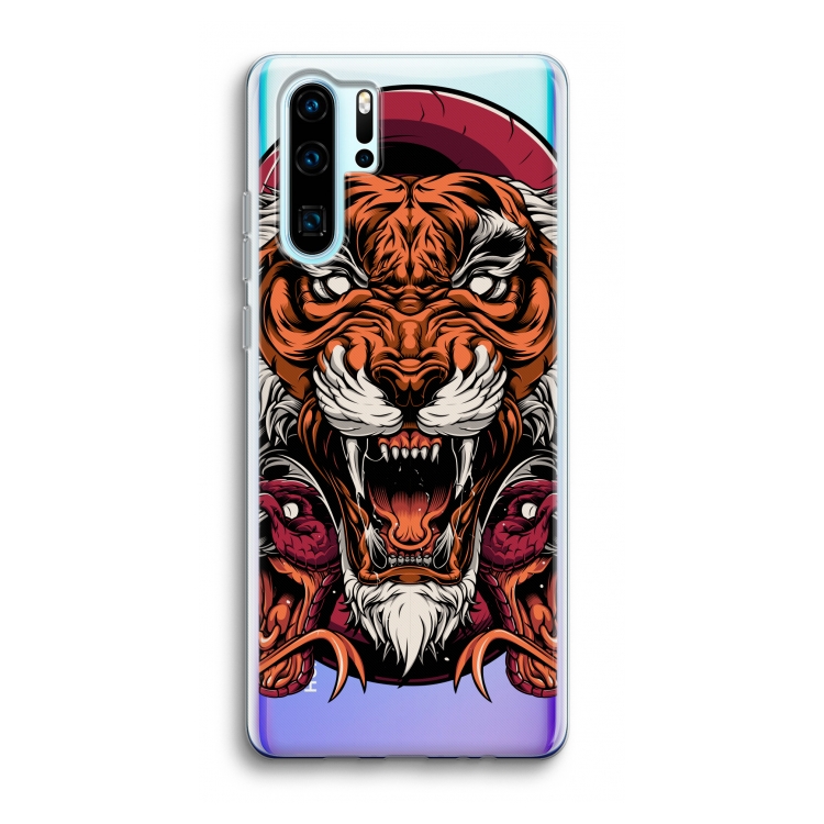 Tiger and Rattlesnakes: Huawei P30 Pro Transparant Hoesje