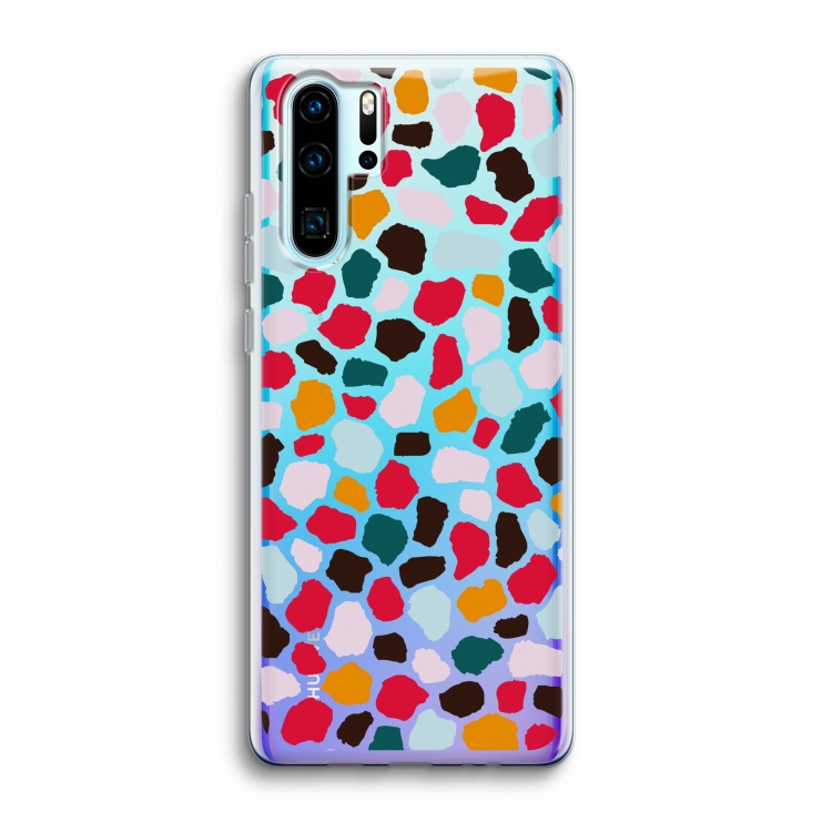 Colored Giraffe: Huawei P30 Pro Transparant Hoesje