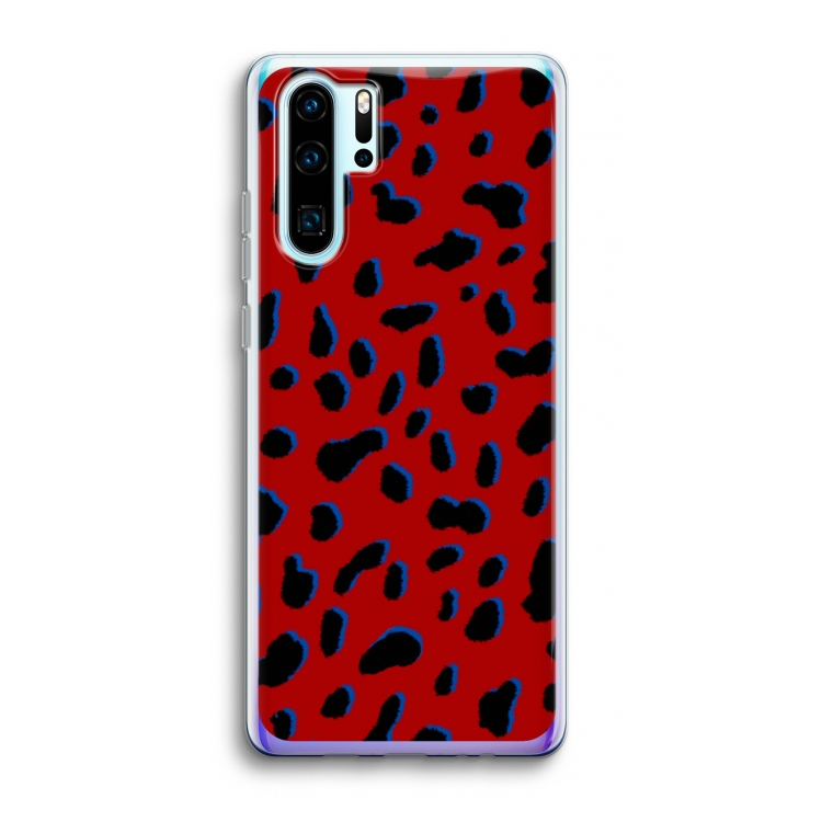 Red Leopard: Huawei P30 Pro Transparant Hoesje