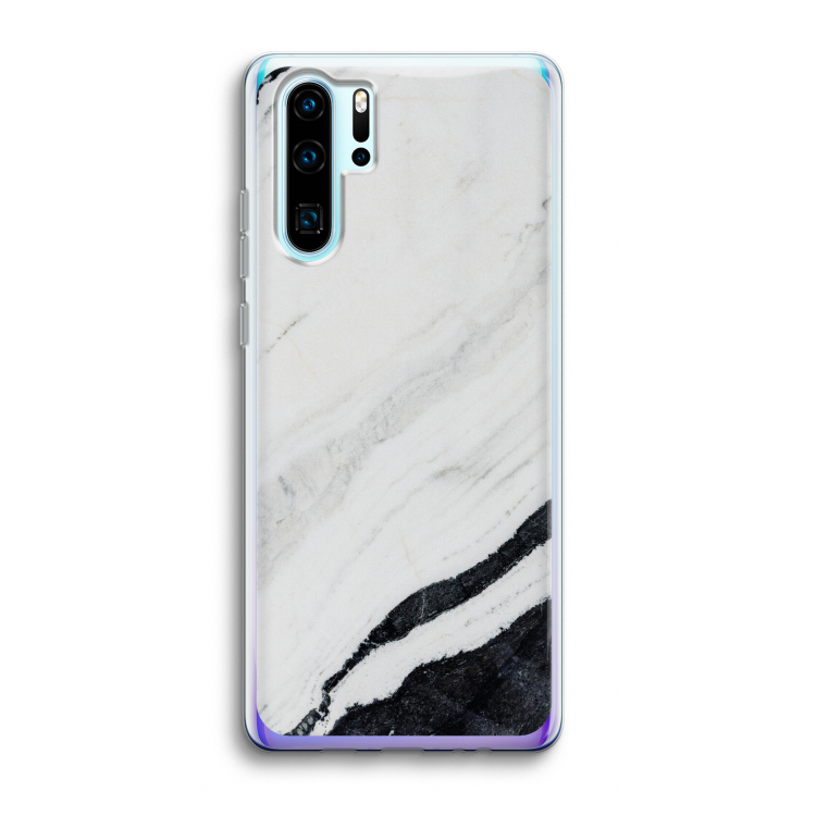 Elegante marmer: Huawei P30 Pro Transparant Hoesje