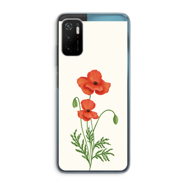 Red poppy: Xiaomi Poco M3 Pro 5G Transparant Hoesje